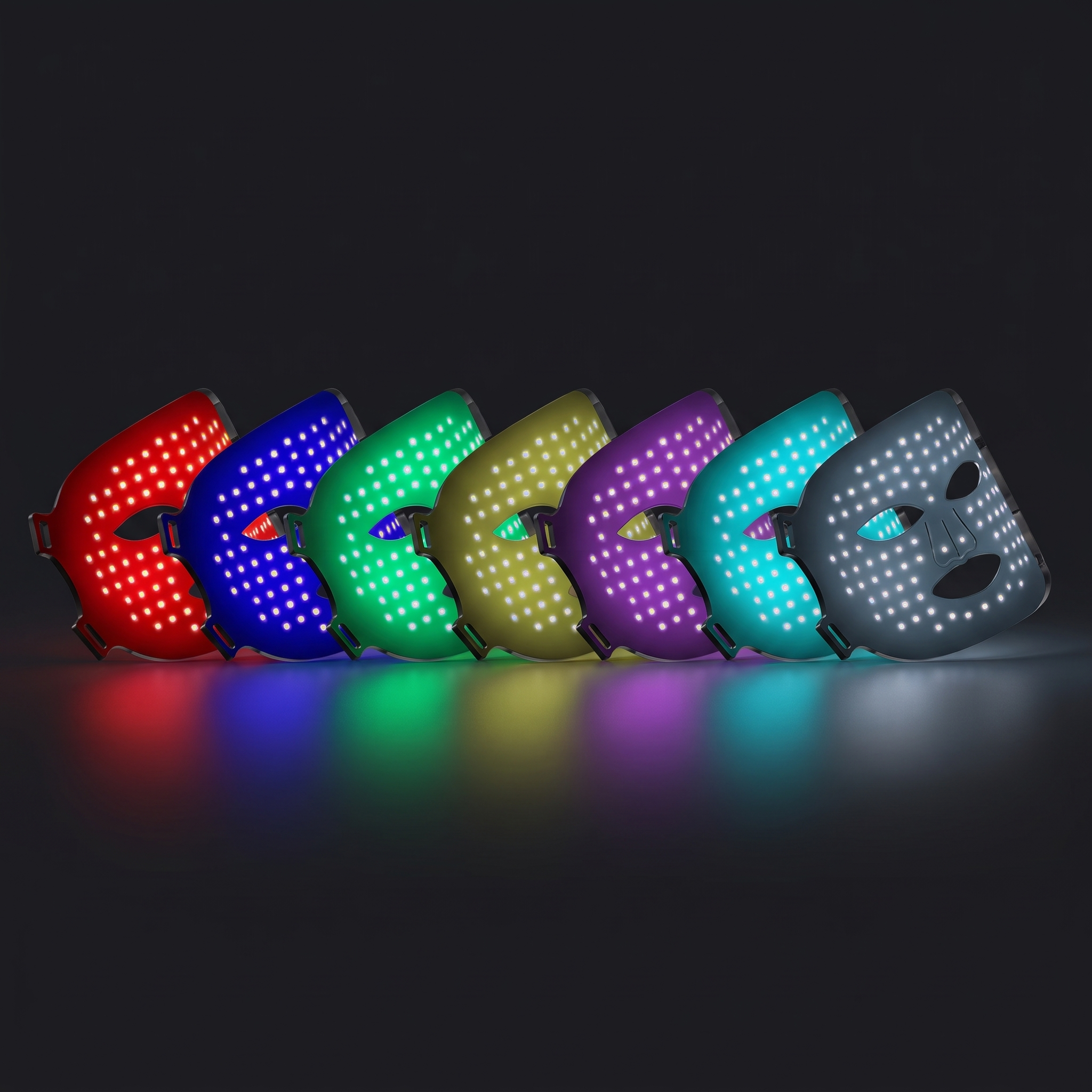 GlowNest LED mask in seven light colors
